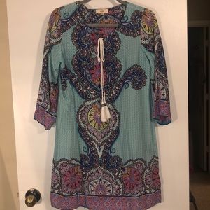 Paisley design super soft dress drawstring front